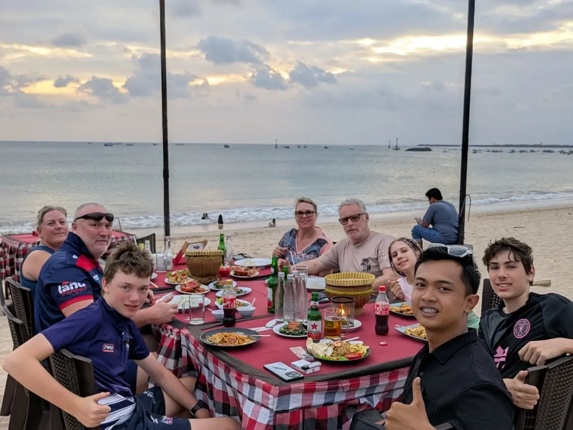 Seafood dinner on Jimbaran beach