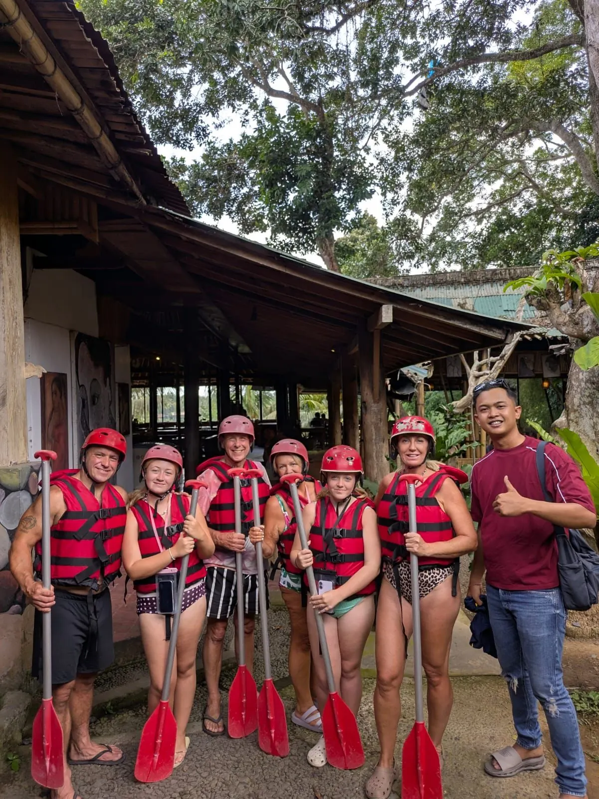 Guests ready for rafting