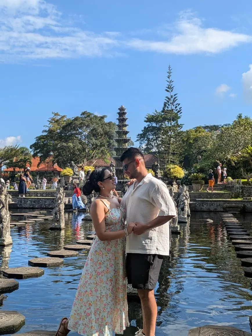 Guests at Tirta Gangga water palace