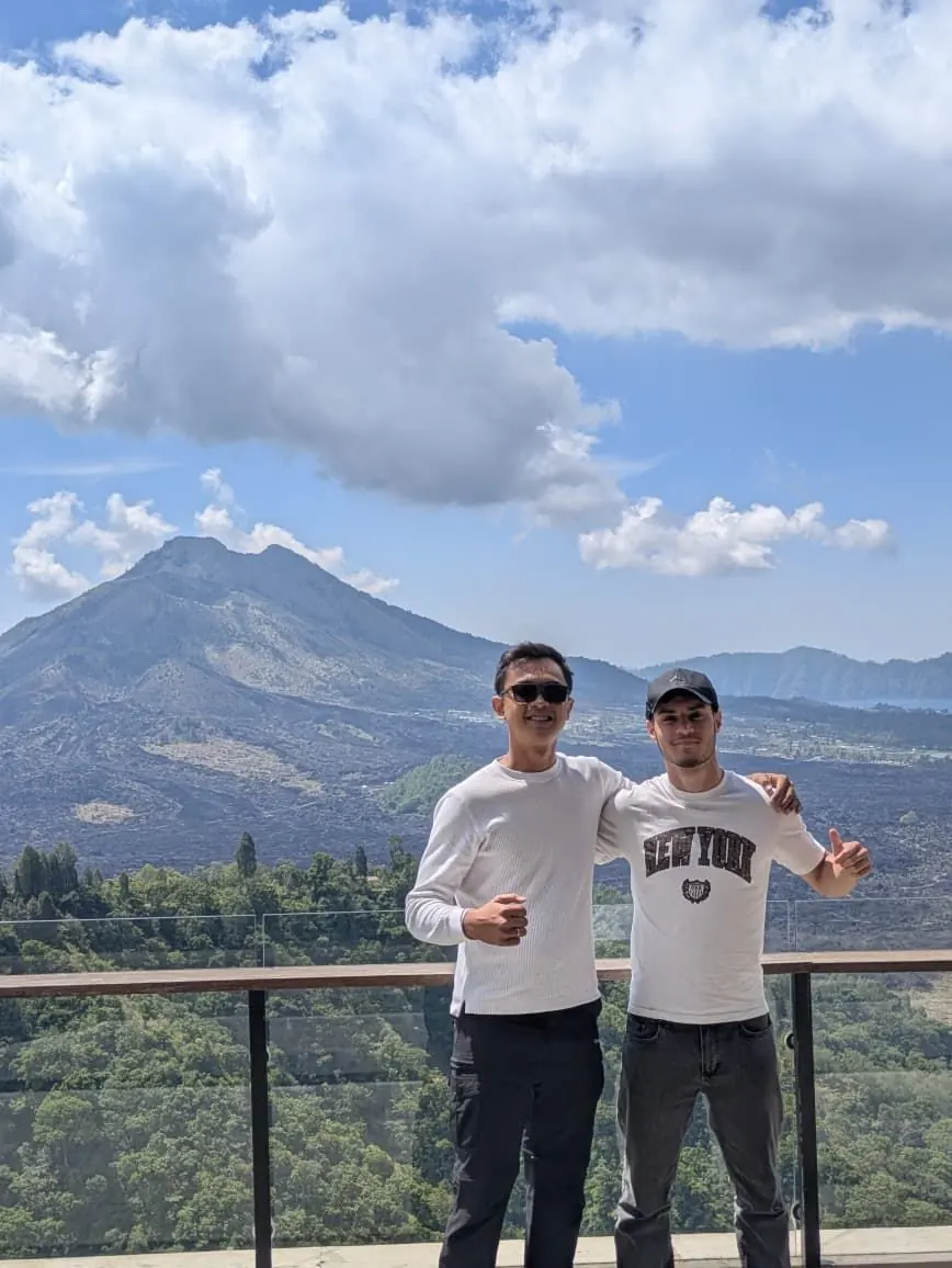 Guests at a Mount Batur viewpoint
