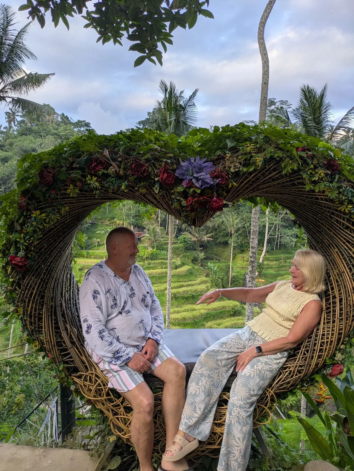 Guests at the Tegallalang rice terraces
